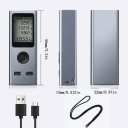 Laserafstandsmåler 30 m med USB-opladning, LCD-display og multifunktionel tilstand 3
