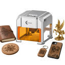 Lasergravurmaschine K4 3W mini mit blauem Laser, Anwendung und Wi-Fi für eine Fläche von 80 x 80 mm mit einer Genauigkeit von 0,01 mm in silberner 2