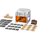 Lasergravurmaschine K4 3W mini mit blauem Laser, Anwendung und Wi-Fi für eine Fläche von 80 x 80 mm mit einer Genauigkeit von 0,01 mm in silberner 3