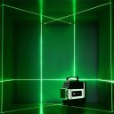 Laserová vodováha Pracmanu Mini 12 linií 360° 3D křížový laser Samonivelace do 3° Zelený paprsek Lithiová baterie a USB-C Dálkové ovládání 3
