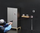 Laserový terč Elektronické bodování se zvukovými efekty 90 x 90 x 29,3 mm Infračervený senzor Magnetické uchycení Bílý Suchý trénink střelby 2