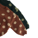 Lasten neulepusero pilkuilla Puuvilla Yksiväriset värit Vintage tyyli Lämmin syksy- ja talvinen neulepusero O-kaula-aukolla pojille ja tytöille Söpö muotoilu 3