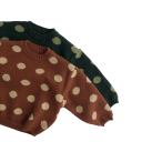 Lasten neulepusero pilkuilla Puuvilla Yksiväriset värit Vintage tyyli Lämmin syksy- ja talvinen neulepusero O-kaula-aukolla pojille ja tytöille Söpö muotoilu 4