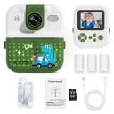 Lasten polaroid Bluetoothilla ja mustavalkoisella valokuvapainatuksella 2,4 tuuman näytöllä, 1080p videolla, 16-kertaisella zoomilla 1