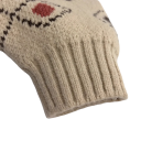 Lasten retro neule värikkäällä ruutukuviolla Beigen paksu neuletakki Vintage tyyli Lämmin neule pojille ja tytöille Nylon polyesteri 8