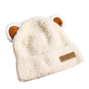 Lasten talvinen plyysihattu karhunkorvilla 46–50 cm 1–3 vuotta Puuvillainen teddy-hattu Lämmin hattu 4