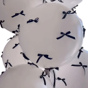 Latex Balloons with Decorative Bows 5 pcs 30 cm Latex Party Balloons with Bow Print for Celebrations and Birthday Decorations 4