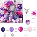 Latexballons Girlande Set 111 Stück Dekoration 12,7–45,7 cm Latex rosa-lila Geburtstags- und Partydekoration Ballonbogen 2