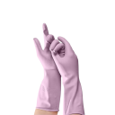 Latexové úklidové rukavice s bavlněnou podšívkou a protiskluzovým povrchem velikost M cca 32,8 cm gumové rukavice na mytí nádobí 1