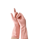 Latexové úklidové rukavice s bavlněnou podšívkou a protiskluzovým povrchem velikost M cca 32,8 cm gumové rukavice na mytí nádobí 3