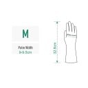 Latexové úklidové rukavice s bavlněnou podšívkou a protiskluzovým povrchem velikost M cca 32,8 cm gumové rukavice na mytí nádobí 4