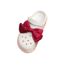 Látková mašle na crocsy velká dekorativní ozdoba na obuv textilní doplněk do děr bot s výrazným uzlem pro úpravu vzhledu 1