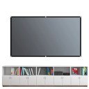 Látkové projekčné plátno 100" 16:9 221x125 cm Kovová šedá clona Reflexná protisvetelná HD 1080 4K ULTRA HD Domáce kino Kontrastný obraz 3