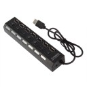 Laturi 7 USB-porttia kytkimillä 3