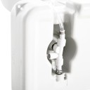 Lavabo portatile da esterno con pedale a pressione serbatoio d'acqua da 17 l 103 x 33,5 x 51 cm HDPE bianco per campeggio giardino e viaggi e chalet 4