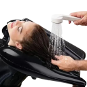 Lavatório portátil inflável para cabelo 60×38×10cm banheira dobrável em PVC para mulheres grávidas, idosos e pacientes, enchimento e esvaziamento rápidos 3