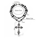 Layered Statement Choker with Dominant Cross Ladies' Necklace Adjustable Chain Modern Statement Jewellery 6