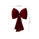 Lazo decorativo navideño 80 x 70 cm Lazo decorativo para puertas e interiores Gran adorno festivo para la decoración invernal del hogar y arreglos festivos 2