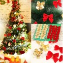 Lazos decorativos navideños - 12 uds. 2