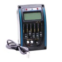 LC-5 5-Band-Tonabnehmer mit Vorverstärker und LCD-Tuner für Akustikgitarre Eingebauter Equalizer Musikmodul Schwarzes Design 4