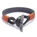 Leather Bracelet with Fin 1