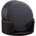 Leather Coasters with Stand 6 pcs 1