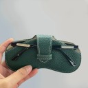 Leather Glasses Case 17.5 x 8 cm Colourful Protective Case with Strap for Sunglasses and Prescription Glasses for Travel 6