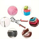 Leather Hole Punch Pliers with Rotating Head 6 Hole Sizes 2.5–5 mm Hand Punch for Straps, Belts and Fabric Materials 3