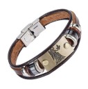 Leather Zodiac Sign Bracelet H680 2