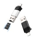 Lecteur de cartes Micro SD 3 en 1 pour téléphone avec connecteur Lightning et ordinateur avec USB Vitesse de transfert 480 Mbps Dimensions 4,3 5