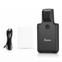 Lecteur de codes-barres Bluetooth portable 1D/2D et QR avec clip pour téléphone, batterie 1050 mAh, BLE/SPP/HID, noir, pour entrepôt et inventaire 3