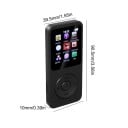 Lecteur MP3 MP4 noir avec Bluetooth 4.0, radio FM, enregistreur, livres électroniques, prise en charge d'une carte mémoire jusqu’à 128 Go, mini 2
