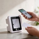 Lector QR y de códigos de barras integrado con RFID 13,56 MHz Mifare, 86 × 86 mm, Wiegand USB RS485, blanco, para control de acceso y sistemas 2