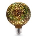 LED 3D Edison bec G125 E27 Efect de artificii 165 x 125 mm 220 V 50/60 Hz Sticlă argintată Model multicolor Pentru lampi și corpuri de iluminat 1