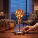 LED 3D Edison izzó A60 E27 Tűzijáték effektus 102 x 60 mm 220 V 50/60 Hz Ezüstözött üveg Aranysárga fény Lámpákhoz és világítótestekhez 5