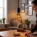 LED 3D Edison izzó A60 E27 Tűzijáték effektus 102 x 60 mm 220 V 50/60 Hz Ezüstözött üveg Aranysárga fény Lámpákhoz és világítótestekhez 6