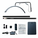 LED álló félhold lámpa 36W 3200K–5600K 125–180 cm Dimmelhető fényforrás telefon tartóval és távirányítóval 6