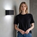 LED aplice 24 W Protecție IP65 Corp pătrat pe lățime Aluminiu Două module Iluminare în sus și în jos Lumină albă 6000 K Pentru fațadă și intrare 5
