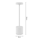 LED asztali lámpa 34 cm-es érintőképernyős vezérléssel, USB-C újratölthető, 3 fénymód, meleg, hideg, természetes fény, modern dizájn. 2