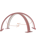 LED asztali lámpa New Moon 39 x 21,5 cm USB félhold 180° 364 LED dimmelhető egyenletes fény körmök és szempillák számára 7