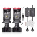 LED-autolamppujen sarja 2 kpl Y7D H4/9003/HB2 Hi/Lo Mini projektorilinssi 3,8 cm 6000 K Valkoinen valo 12-24 V Auton ajovalaisimiin 3