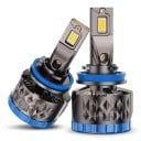LED-autožarovka H11 2 kpl 40 000 lm 160 W 12 V 6500 K Kylmä valkoinen valo CSP 4575 Piiri Kaksi kupariputkea Auton ajovaloon 1