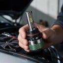 LED becuri pentru faruri 9004 HB1 fază lungă/fază scurtă cu aplicație Bluetooth 3000–8000K 12V/24V cipuri CSP cu ventilator verzi pentru mașini 2