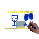 LED-beleuchtete Acryl-Maltafel 30 x 20 cm USB Kinder transparente abwischbare Zeichentafel für Schule, Büro und Zuhause 2