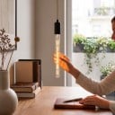LED csőforma izzó T20 E14 Hosszú forma LED szálakkal 6 W 300 x 20 mm Átlátszó üveg burkolat Meleg fehér 2700 K Lámpákhoz és világítótestekhez 4