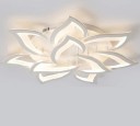 LED-Deckenleuchte in Blumenform, 95 W, moderner weißer Kronleuchter mit Fernbedienung, dimmbare Deckenleuchte mit Controller, 76 x 12 cm 1