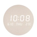 LED digitális falióra hőmérséklet, dátum és idő 22 x 20,5 x 3,5 cm modern belső terekhez 4