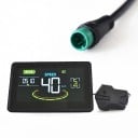 LED-Display für das Fahrrad Geschwindigkeits- und Distanzmessung Batteriestatusanzeige und 5 Stufen PAS Wasserdichter 5-poliger Stecker Controller 2