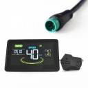 LED-display voor fiets Snelheid en afstand Indicator batterij en 5 niveaus PAS Waterdichte 5-pin connector Controller Zwart Voor elektrische fiets 2
