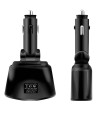 LED Dual USB Biloplader med Cigarettænder Hub 2